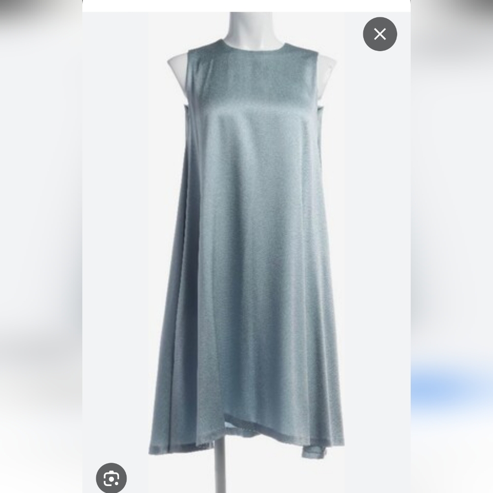 NWOT Dorothee Schumacher Elegant Sleeveless Baby Blue Flare Dress with Pockets